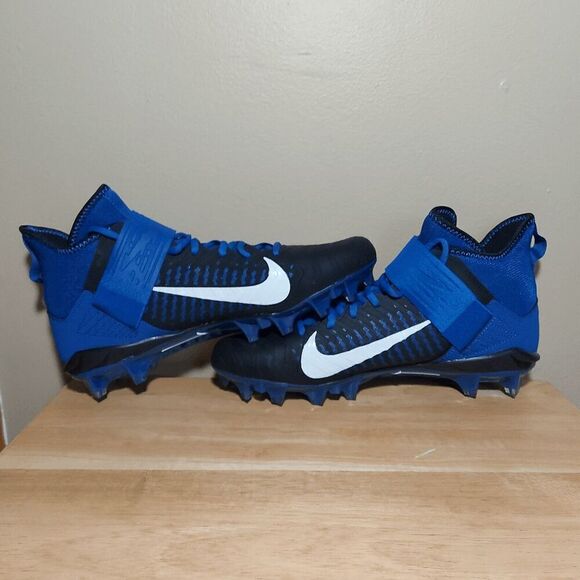 Nike Alpha Menace Pro 2 Mid Football Cleats Black Blue BV3945-400 Men's Size 10 - Picture 4 of 7